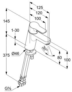Смеситель для раковины Kludi Pure&Easy хром 372750565
